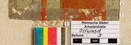Römische Bäder, Dokumentation Farbuntersuchungen Arkadenhalle Ostwand, Befund 3
