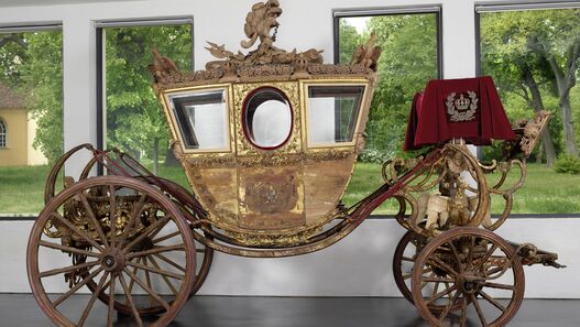 Staatswagen Friedrich Wilhelms II. in der Schlossremise Paretz
