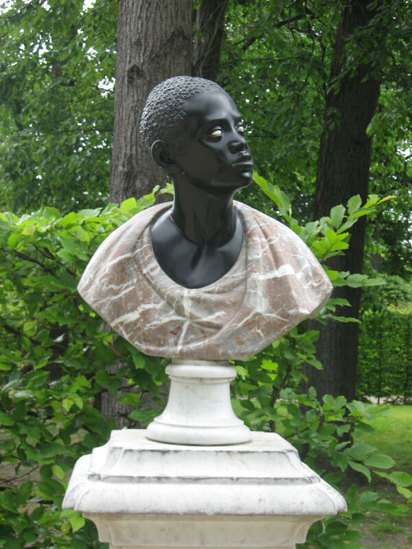 Park Sanssouci, Erstes Rondell, Büste, Roland Will, Kopie (1992-1997) nach dem Bildnis eines Afrikaners, 17. oder 1. Hälfte 18. Jh.
