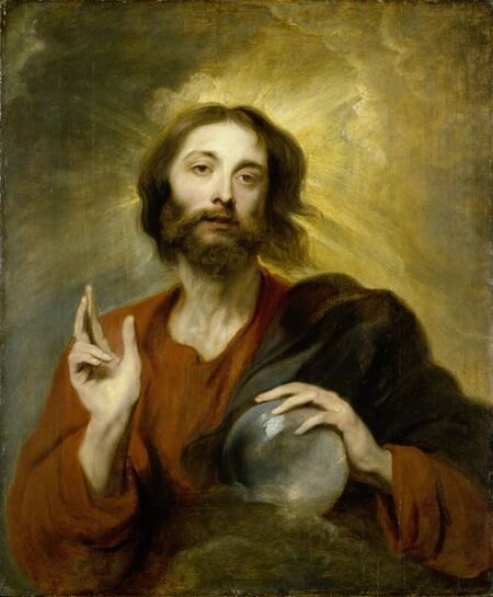 Gemälde „Christus als Salvator Mundi“ von Anton van Dyck, um 1620