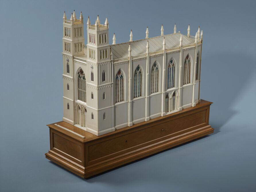 Modell der Friedrichswerderschen Kirche in Berlin, 1832, Elfenbein, Perlmutt